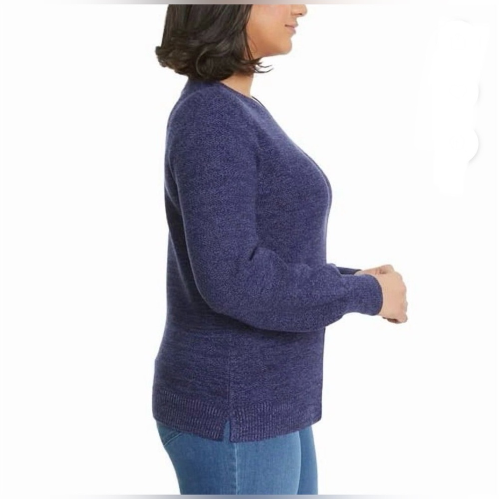 NWT Gloria Vanderbilt Blue Crewneck Sweater Size XXL - Picture 4 of 10